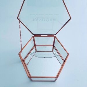 Pandora NEW Jewelry Organizer with Glass Panels in box.